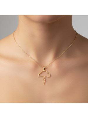 Tabitela 8 Ayar Altın Kolye Ucu Bulut GM5917 1 gr