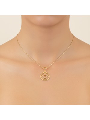 TabiTela 8 ayar altın kolye ucu güzel tasarımlar GM4816 0.5 gr