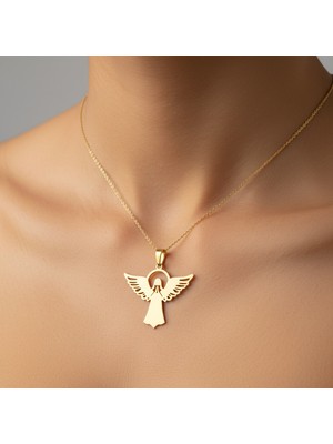 Tabitela 14 Ayar Altın Kolye Ucu Melek   GM5987 0.5 gr