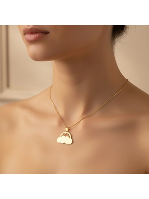 TabiTela 8 ayar altın kolye ucu bulut GM5928 1 gr