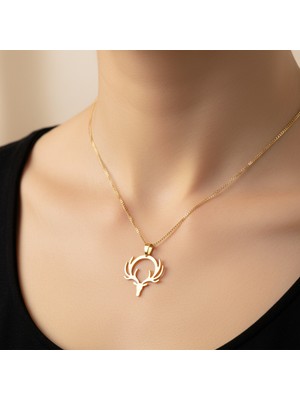 Tabitela 8 Ayar Altın Kolye Ucu Ceren Ya Karaca GM4113 1 gr