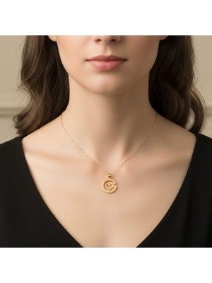 Tabitela 8 Ayar Altın Kolye Ucu Harf G   GM6049 0.5 gr