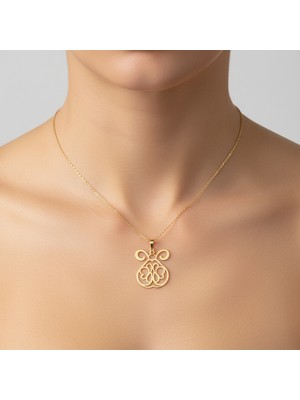 TabiTela 8 ayar altın kolye ucu fare   GM4772 1 gr