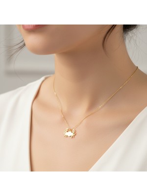 TabiTela 14 ayar altın kolye ucu Yengeç   GM3132 1 gr