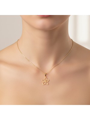 TabiTela 8 ayar altın kolye ucu çiçek GM3815 1 gr