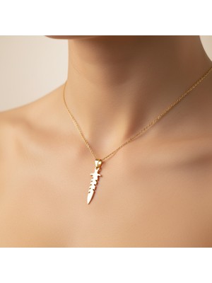 Tabitela 14 Ayar Altın Kolye Ucu Hançer   GM4506 0.5 gr