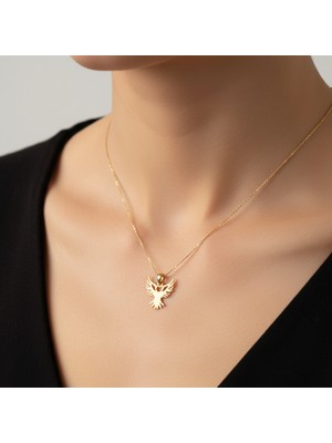 TabiTela 14 ayar altın kolye ucu kartal   GM4562 1 gr