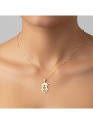 TabiTela 8 ayar altın kolye ucu koala   GM4718 1 gr