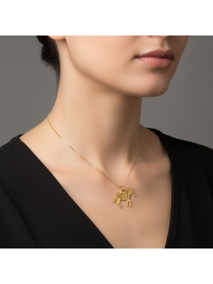 TabiTela 8 ayar altın kolye ucu zebra GM5835 0.5 gr