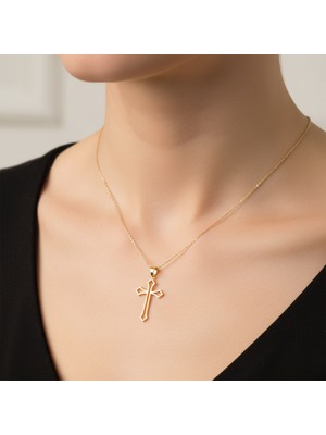 Tabitela 8 Ayar Altın Kolye Ucu Haç GM4228 1 gr