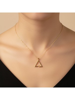 TabiTela 8 ayar altın kolye ucu üçgen   GM5778 0.5 gr