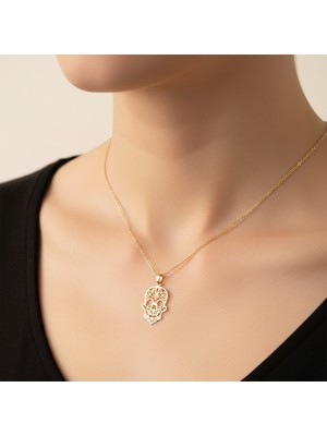 TabiTela 8 ayar altın kolye ucu kafatası   GM3989 0.5 gr