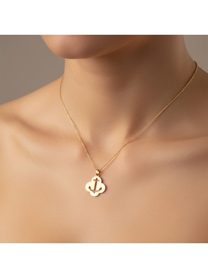 TabiTela 8 ayar altın kolye ucu çapa   GM6377 0.5 gr