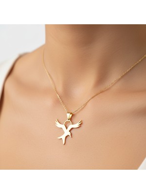 TabiTela 8 ayar altın kolye ucu Martı   GM5000 0.5 gr