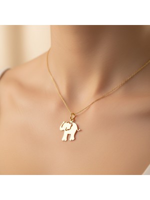 TabiTela 14 ayar altın kolye ucu fil GM4599 0.5 gr