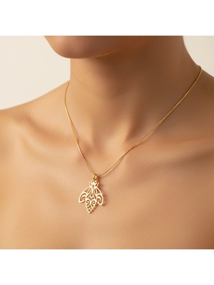 TabiTela 14 ayar altın kolye ucu arı GM6474 0.5 gr