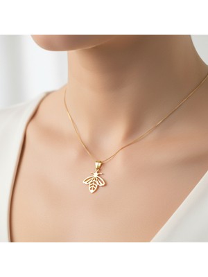 TabiTela 8 ayar altın kolye ucu arı GM6475 1 gr