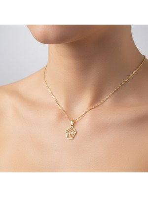 TabiTela 14 ayar altın kolye ucu kapkek   GM3581 0.5 gr