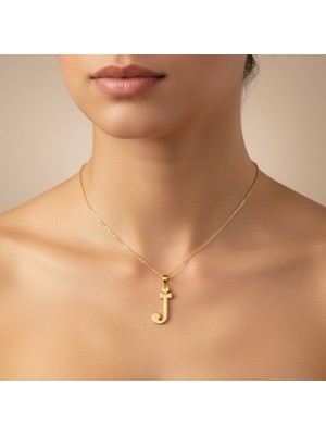 TabiTela 14 ayar altın kolye ucu Harf J   GM6080 1 gr