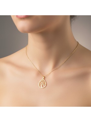 Tabitela 14 Ayar Altın Kolye Ucu Ağaç GM5129 1 gr