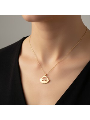 TabiTela 14 ayar altın kolye ucu tekne   GM3822 0.5 gr