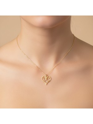 TabiTela 14 ayar altın kolye ucu kalp GM3339 0.5 gr