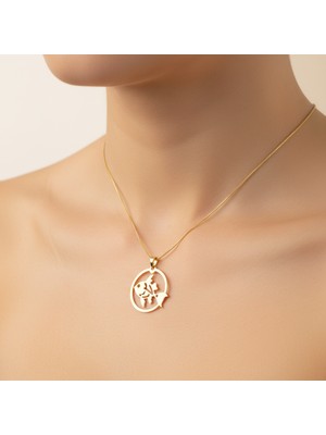 TabiTela 8 ayar altın kolye ucu Balık   GM4873 0.5 gr