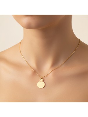 TabiTela 8 ayar altın kolye ucu nar GM4895 0.5 gr