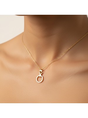 TabiTela 8 ayar altın kolye ucu nar GM4905 0.5 gr