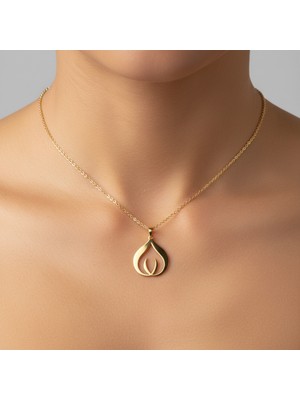 Tabitela 14 Ayar Altın Kolye Ucu Taç Yaprağı   GM4843 1 gr