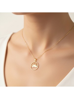 TabiTela 14 ayar altın kolye ucu bulut GM5945 1 gr