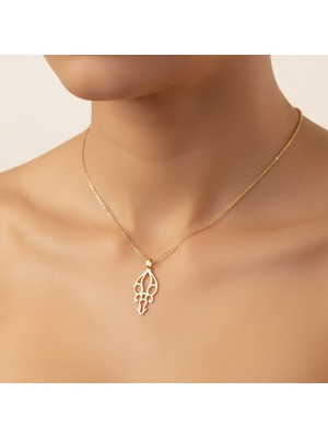 TabiTela 8 ayar altın kolye ucu kafatası   GM4013 1 gr