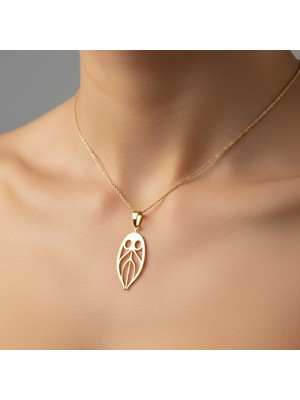 TabiTela 8 ayar altın kolye ucu hayalet   GM3960 1 gr