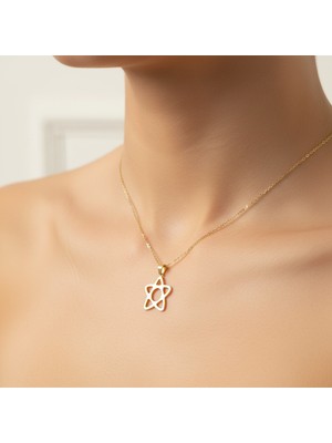 TabiTela 14 ayar altın kolye ucu atom   GM4425 1 gr