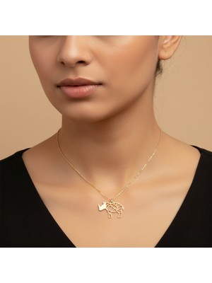 Tabitela 8 Ayar Altın Kolye Ucu Gergedan GM4919 0.5 gr