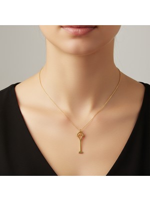 TabiTela 14 ayar altın kolye ucu Harf I   GM6065 1 gr