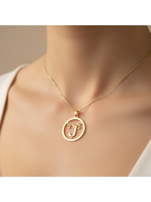 TabiTela 8 ayar altın kolye ucu Harf J   GM6085 0.5 gr