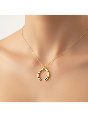 TabiTela 14 ayar altın kolye ucu nal   GM3970 1 gr