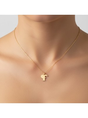 Tabitela 8 Ayar Altın Kolye Ucu Harf F   GM6044 1 gr