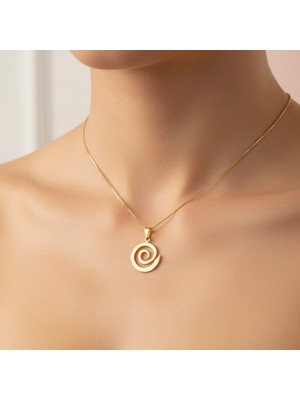 Tabitela 14 Ayar Altın Kolye Ucu Galaksi Spiral   GM4658 0.5 gr