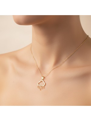 TabiTela 8 ayar altın kolye ucu bulut GM5869 1 gr