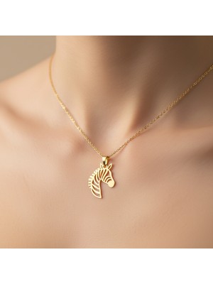 TabiTela 8 ayar altın kolye ucu zebra GM5828 1 gr