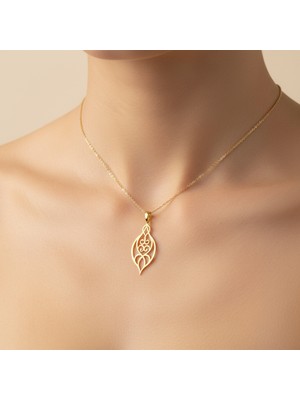 TabiTela 14 ayar altın kolye ucu güzel tasarımlar GM3526 0.5 gr