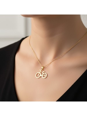 Tabitela 8 Ayar Altın Kolye Ucu Bisiklet   GM4493 0.5 gr