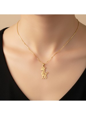 TabiTela 14 ayar altın kolye ucu zebra GM5842 0.5 gr