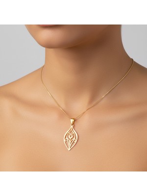 TabiTela 8 ayar altın kolye ucu çiçek GM3787 0.5 gr