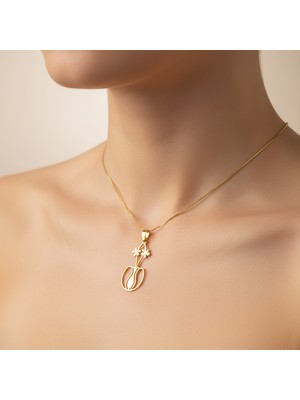 TabiTela 14 ayar altın kolye ucu çiçek GM3792 1 gr