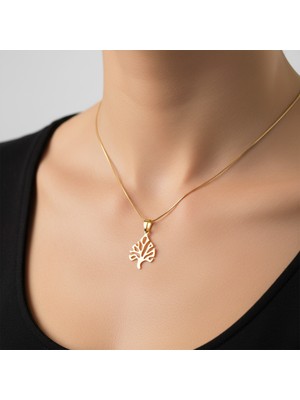 Tabitela 14 Ayar Altın Kolye Ucu Mercan   GM4205 1 gr