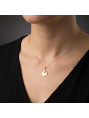 TabiTela 14 ayar altın kolye ucu kuğu GM5073 1 gr