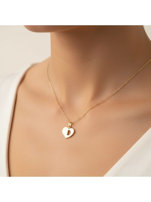 TabiTela 14 ayar altın kolye ucu Harf D   GM6031 1 gr